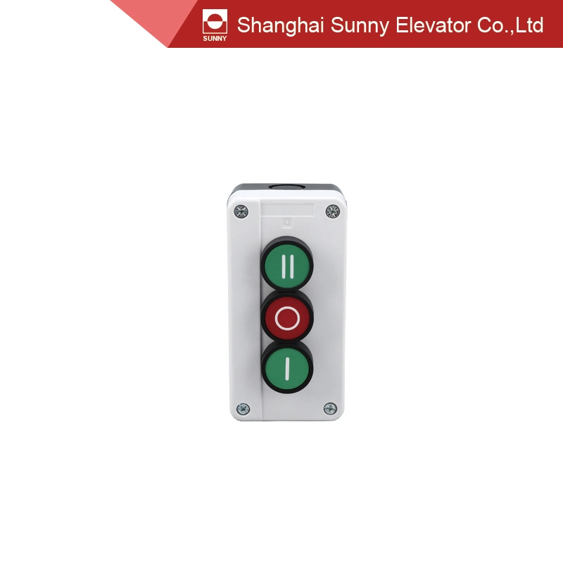 White Plastic 2 Button Hoist Crane Control Button Switch Box