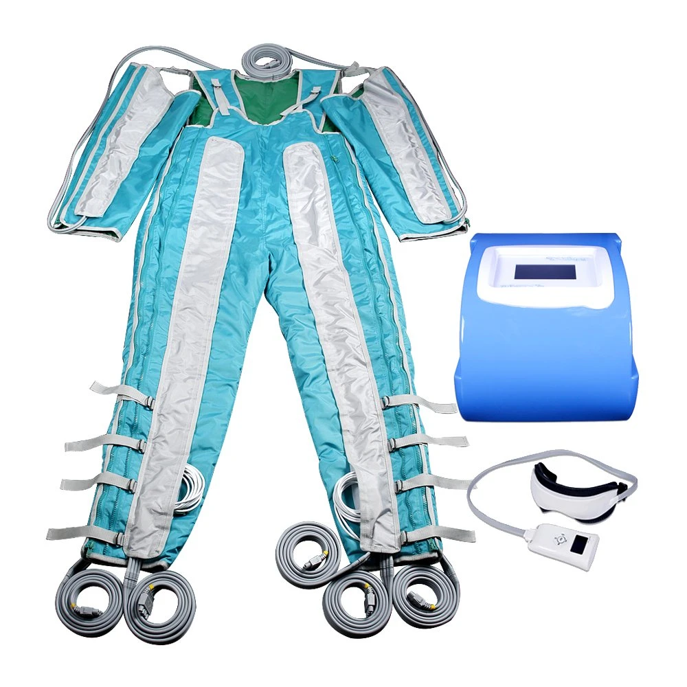 24 Air Cells Suspender+Sleeve Far Infrared Pressotherapy Health Care Massage Machine Body Detox Beauty Salon Equipment Br611