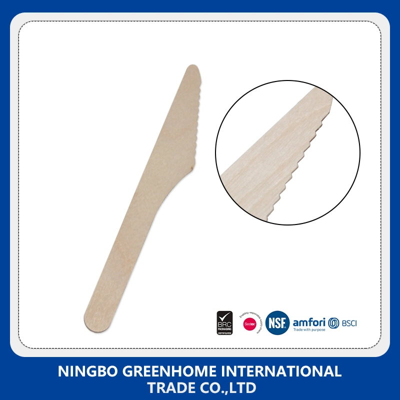 Original Factory Disposable Wooden Cutlery 165mm Knife for Dinner