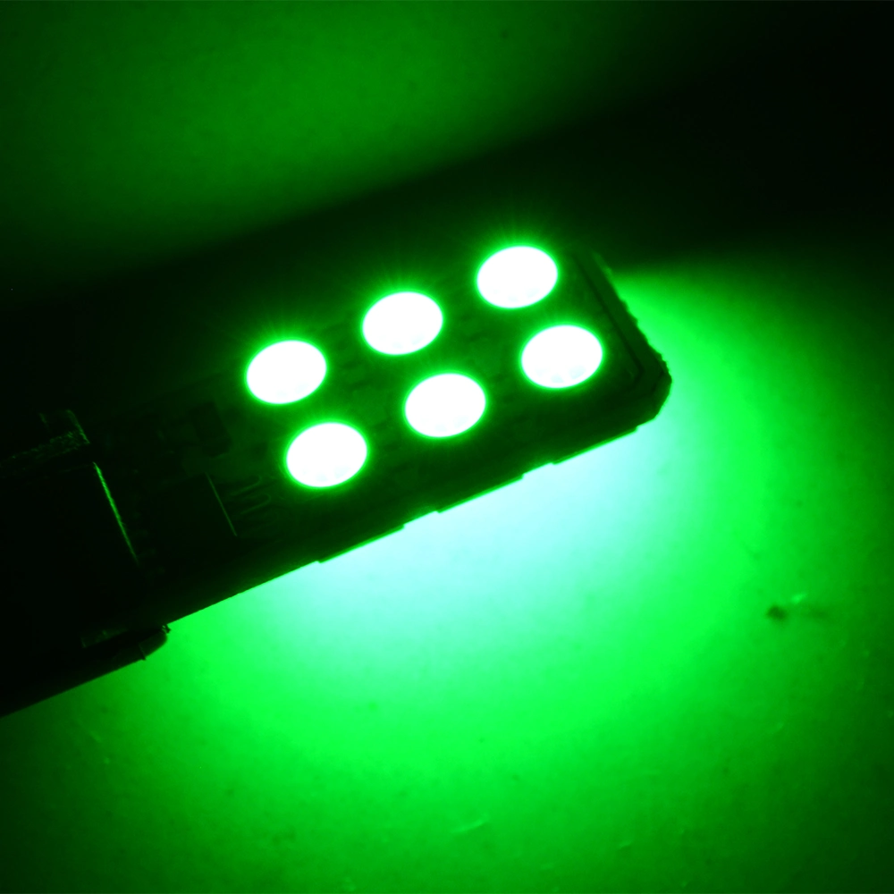 T10 12LED RGB 5050 LED T10 RGB Lumière de voiture 12V W5w 194 168 LED avec télécommande Lumière de lecture Ampoule Lumière intérieure de voiture.