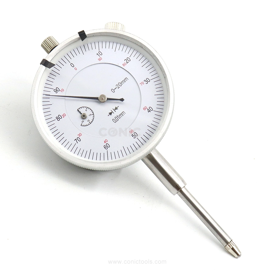 0-20mmx0.01mm Mechanical Dial Gauge Dial Indicator with Back Lug