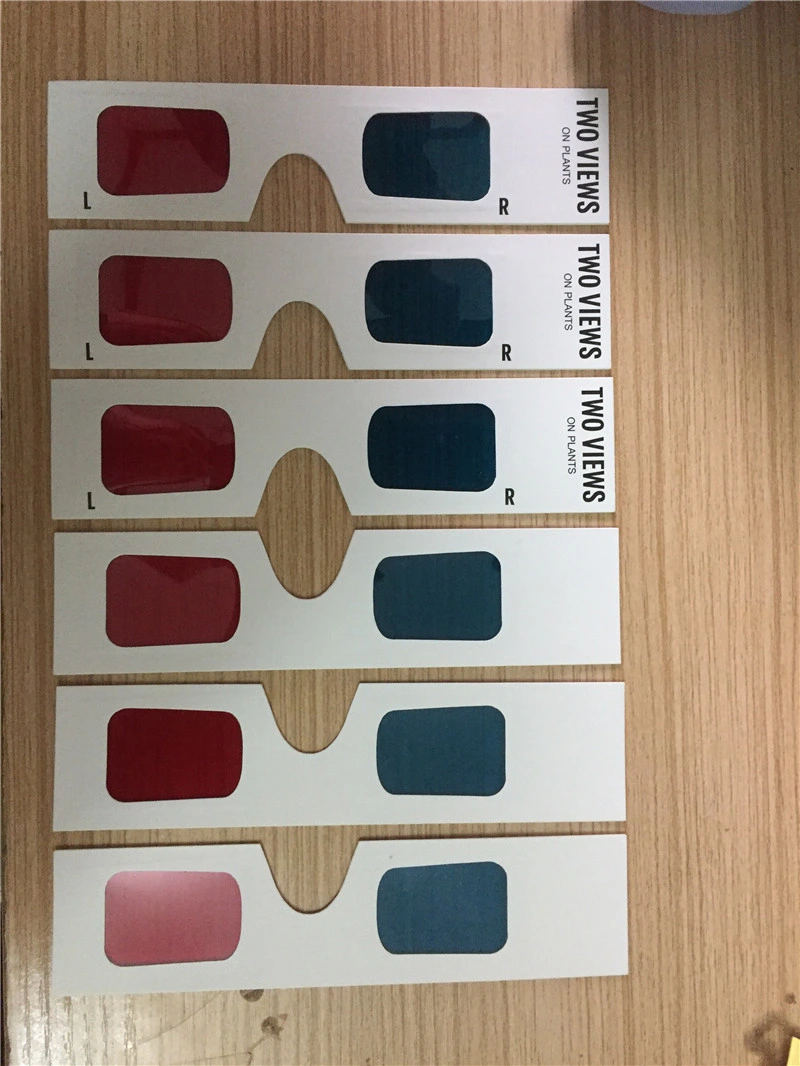 Benutzerdefinierte Papier Anaglyph 3D Gläser Rot Blau 3D Papiergläser Für Werbeaktionen