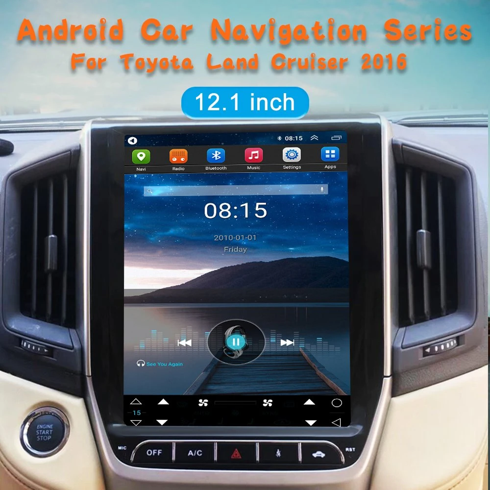 Car Video Android Audio Electronic Multimedia Player for Toyota Land Cruiser 2016 4+64 GB GPS Wireless Carplay Player