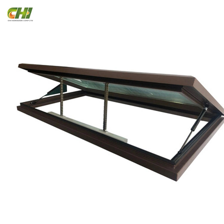 Fabric Metal PVC Awning Window Pitched Aluminium Self Opening Round Automatic Sky Roof Window for a Flat Roof