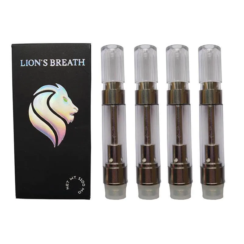 Wholesale/Supplier Lion's Breath Thread Empty Vape Carts Hhc Thick Oil Distillate Ceramic Coil Cartridge 1ml Disposable/Chargeable Vape Pen