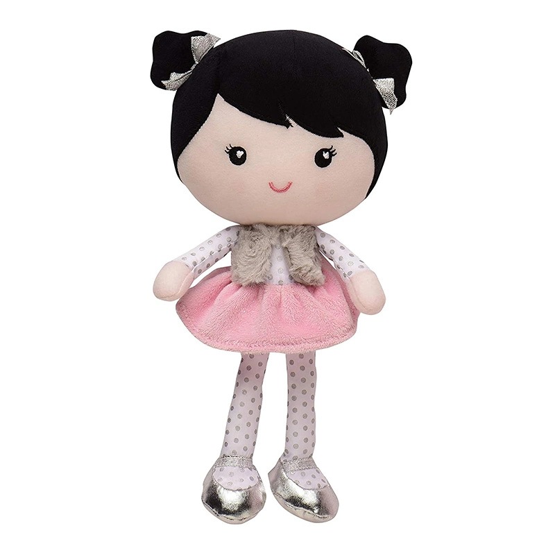 Los juguetes de peluche lindo chica Fábrica Personalizada OEM popular en la niña linda muñecas juguetes de peluche de trapo de algodón afelpado de vestir muñecas de felpa