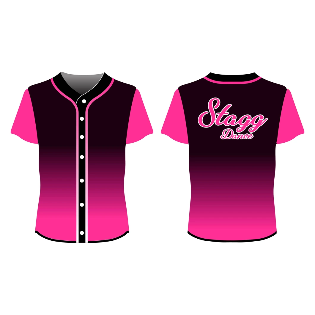 New Style Softball Women's Girl's Jerseys Design Custom Name Number Sublimation Full Button Printed Baseball Jersey