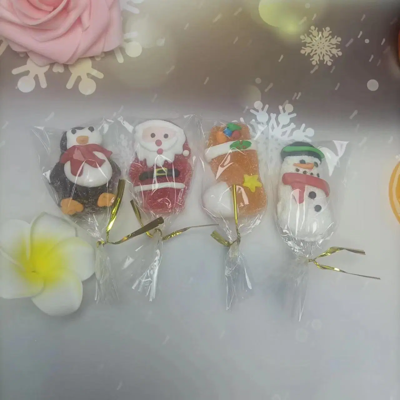 Mixed Fruit Flavor Jelly Pops Confectionery Sweets for Christmas Candy