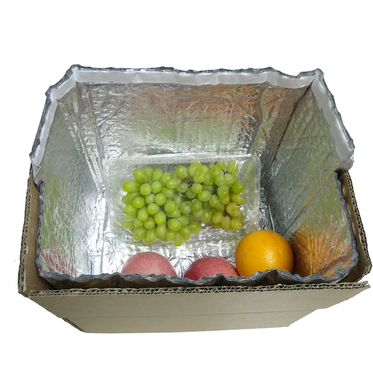 Thermal Insulation Cold Frozen Insulated Shipping Carton Paper Boxes Liner for Fruit and Seafood