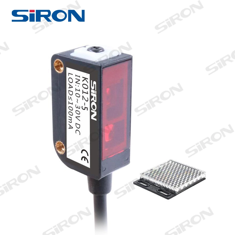 K012-5 Siron tipo de reflexión de 2m de distancia de detección/PNP NPN LED infrarrojo Sensor fotoeléctrico