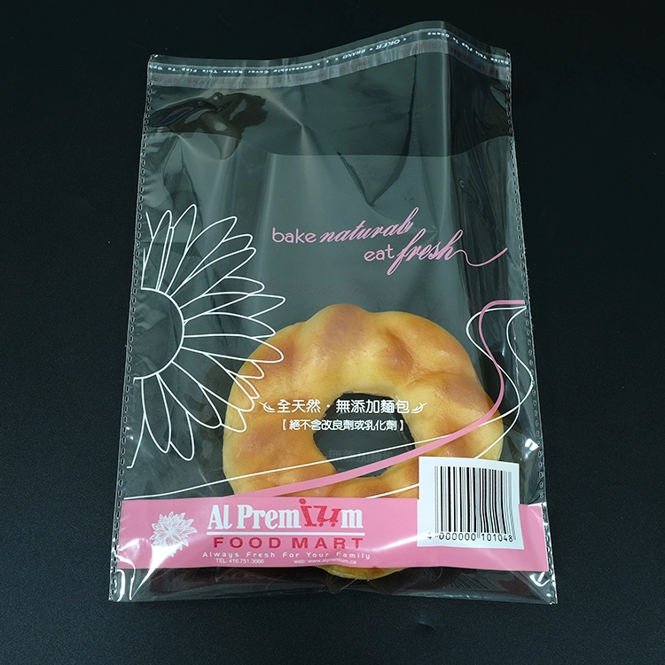 Bread Packaging Bag Customized Print Self-Adhesive Plastic Packaging Bag