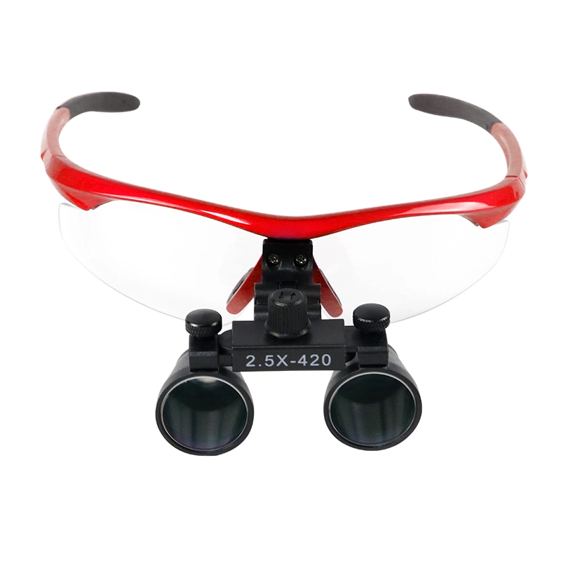 2.5X Plastic Frame Medical Magnifier Dental Loupes Binocular Magnifying Glass