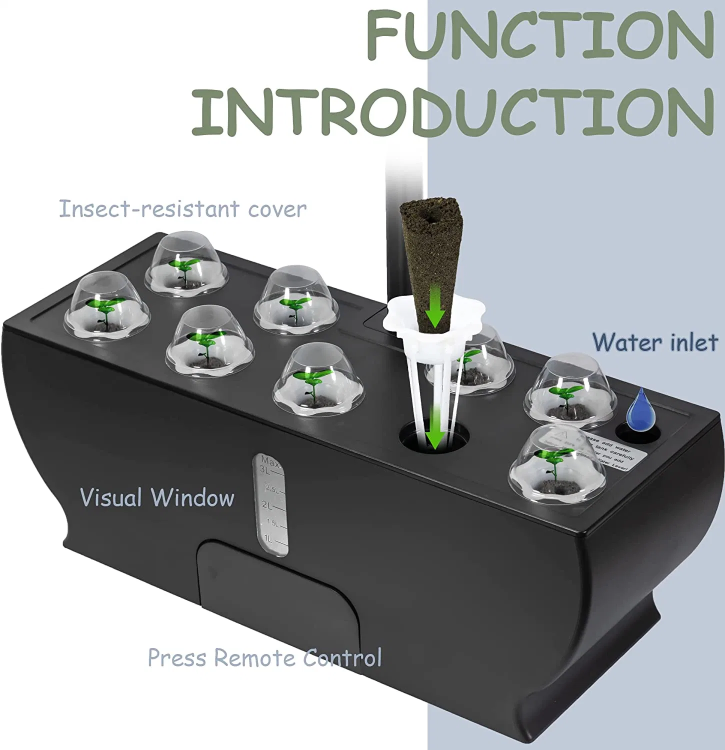 Sistema hidropónico automático contenedor de nutrientes Mini Smart Jardín interior Sistema hidropónico con luces