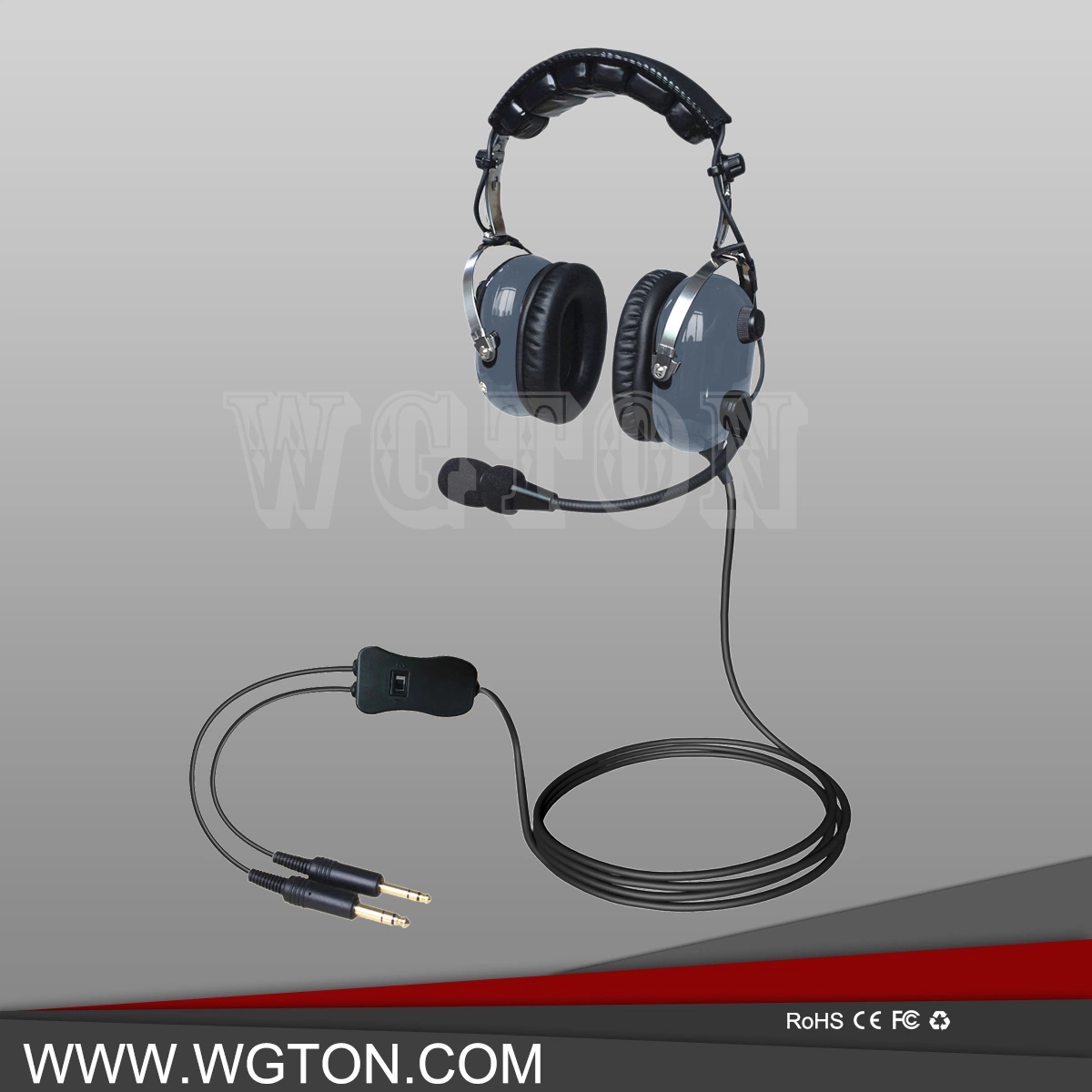 Pnr 2 Pin Twin Plug Headband Style and Wired Communication Aviation Headset Pilot Headset