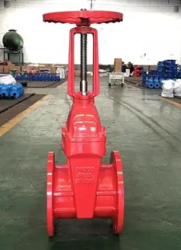 Fire Pipe Valve UL FM Approved Flanged Resilient Gate Valve Red Pn10 Pn16 Pn25