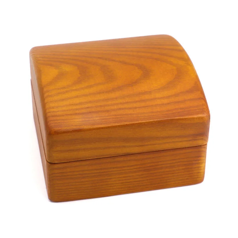 Square Wood Ring Box Packaging Walnut Luxury Gift Ring Case Mini Boxing Ring Storage Box