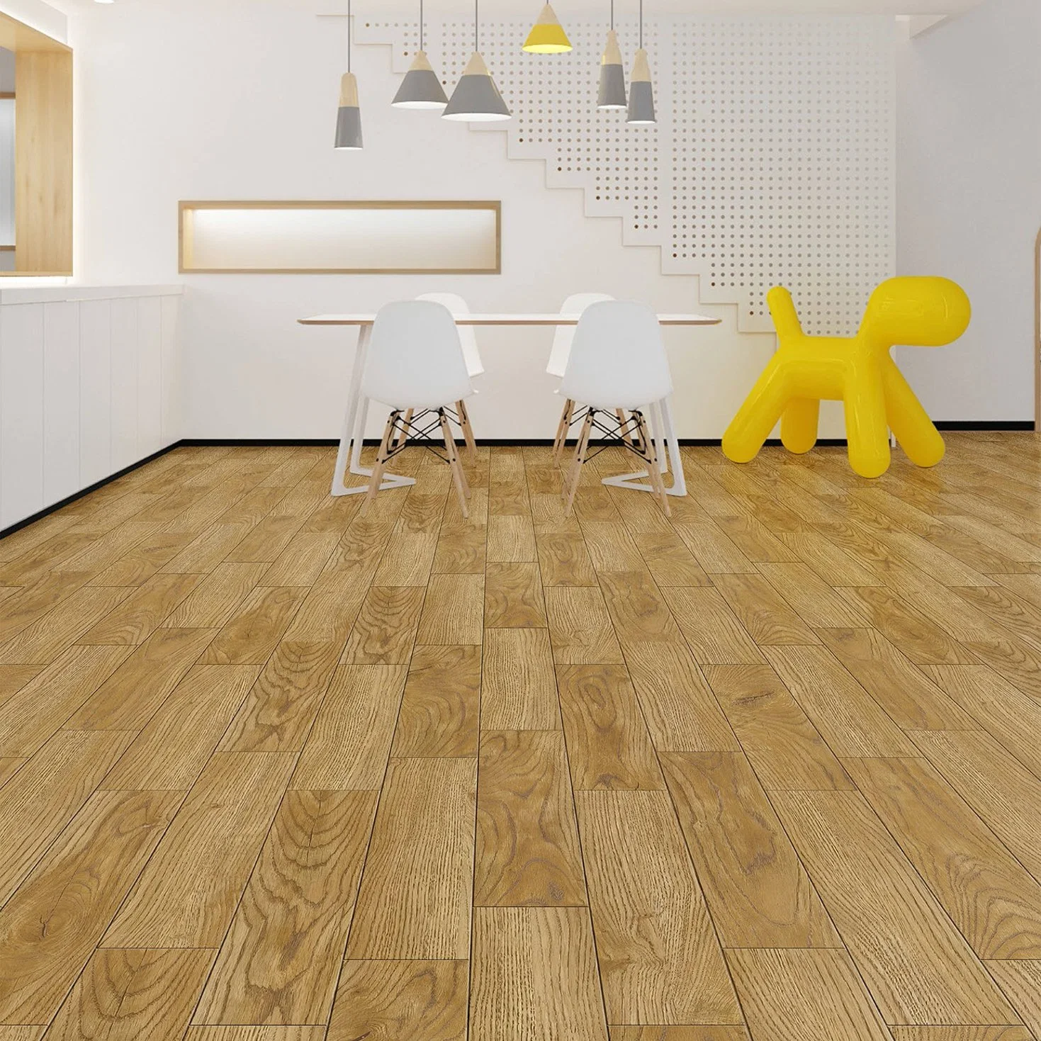Vente en gros LVT WPC de luxe, revêtement de sol en vinyle durable imperméable intérieur Carreaux de plancher en composite bois-plastique