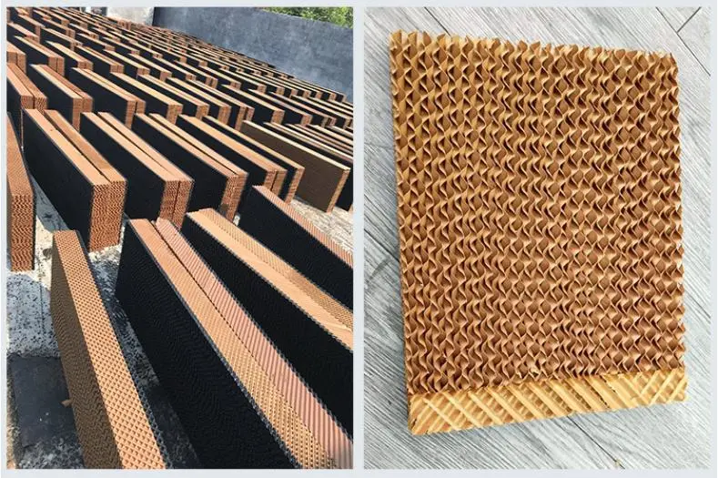 5090 Type Green Brown Evaporative Cooling System 15cm/10cm Thickness Evaporative Cooling Pad for Poultry Farm/Greenhouse