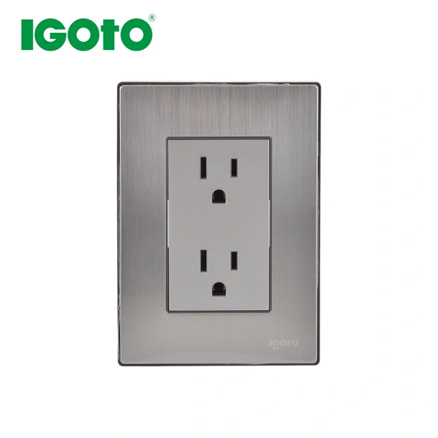 Interrupter Wall Socket USB Outlet Receptacle Stainless Steel