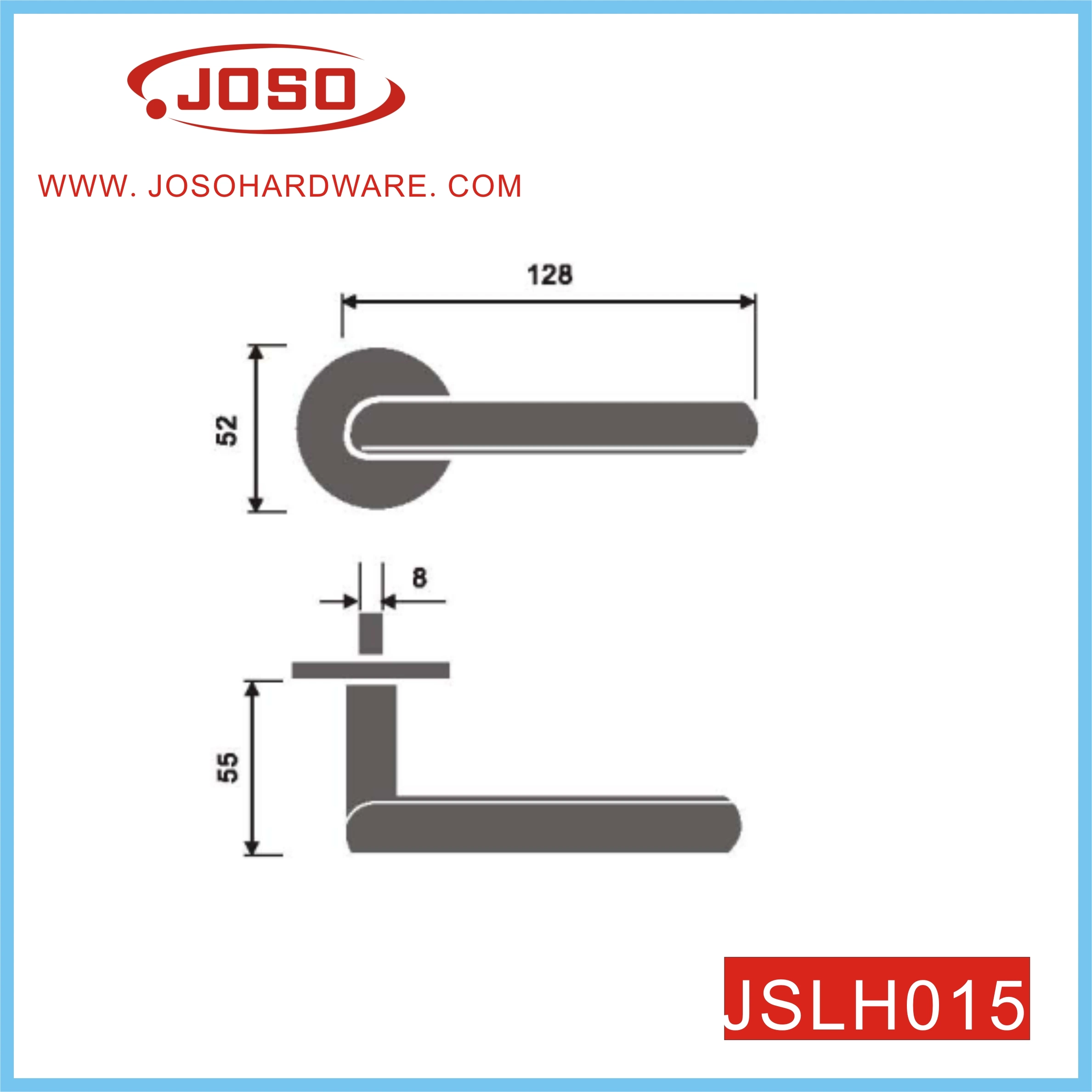 Modern Round Door Lever Handle for Hall