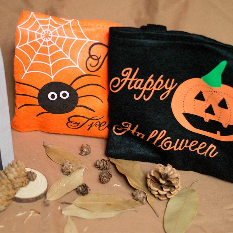 Eco Custom Printed Christmas Party Halloween Kids Gift Candy Pumpkin Bag