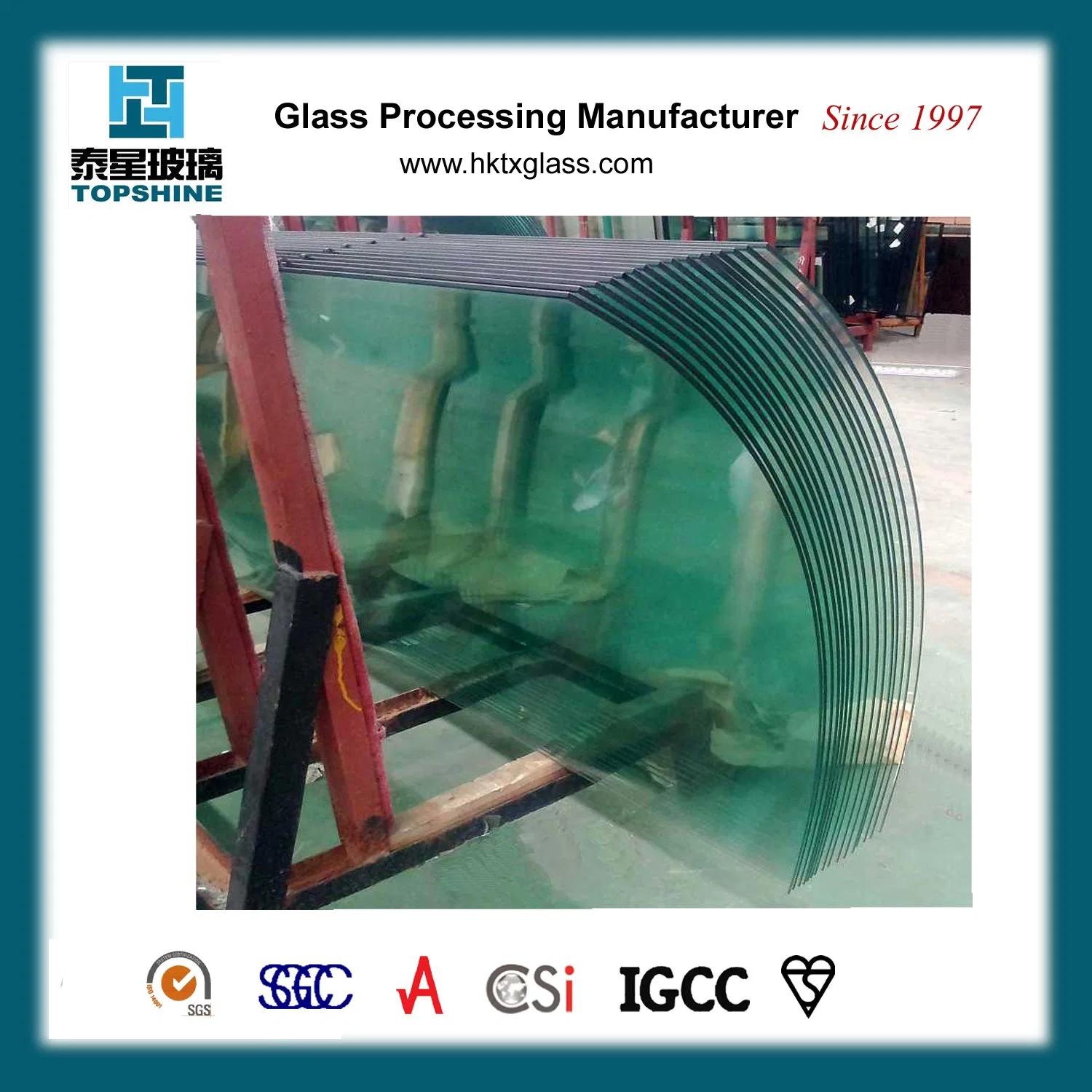 Tempered Curved Glass for Building Glass