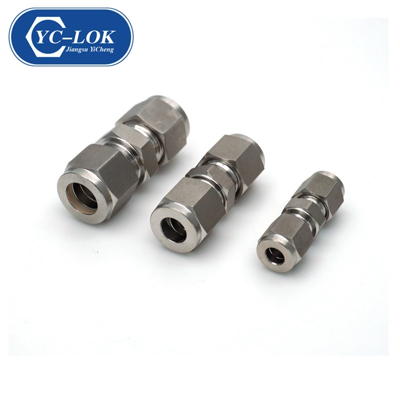 Ss 316 Straight Connection Compression Fittings Hydraulic Part for Tube with Leak Free High quality/High cost performance 