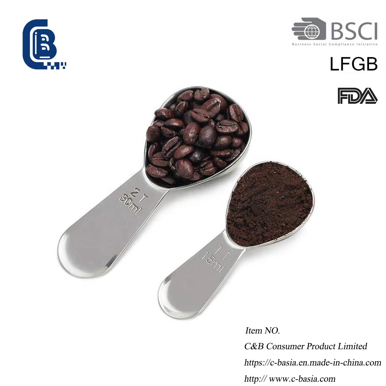 Hot Sale Quality Powder Spoon Long Handle Coffee Measuring Spoon Stainless Steel