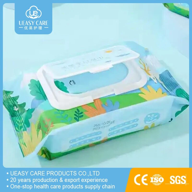 En stock échantillon gratuit Chine jetable petit emballage Spunlace Pure Lot unique de 3-7 PCS de haute qualité pour bébés de 80 jours