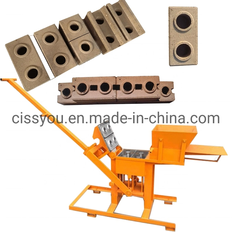 Kenya Manual Soil Cement Hand Press Clay Interlocking Brick Block Making Machine