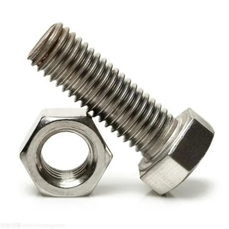 Factory Stock Stainless Steel A2 A4 DIN931 Partial Half Thread Hex Bolt and Nut and Washer