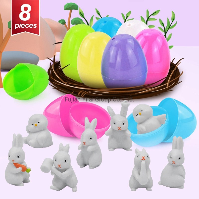 Filled Mini Toys Capsules DIY Plastic Decoration Painting Kit Bunny Gift Easter Egg