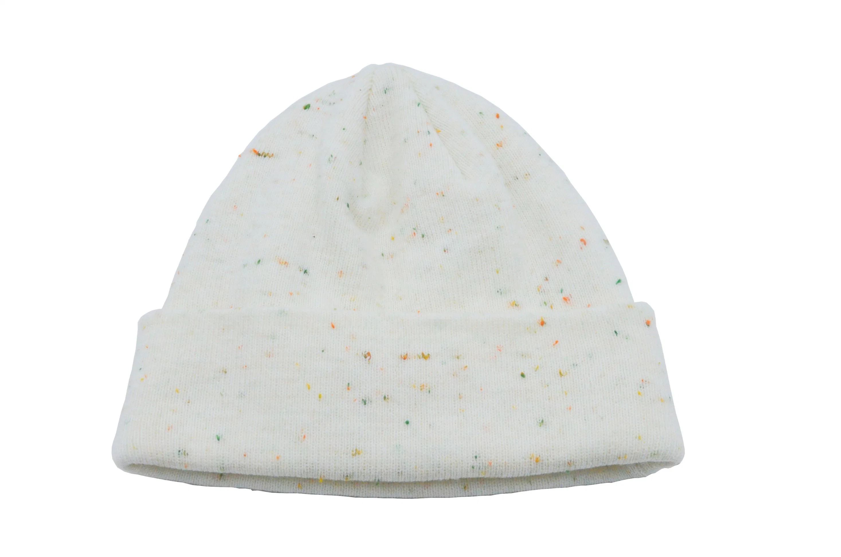 Acrylic Kids Winter Warm Colorful Dots Yarn Decoration Knitted Cap Customized