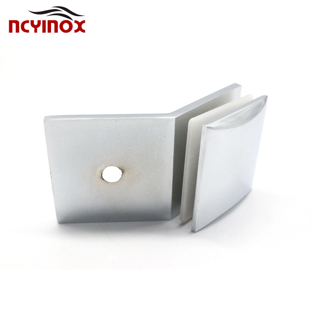 Heavy Duty Wall Mount 135 Degree Square Corner Clip Glass Clamp for Bathroom