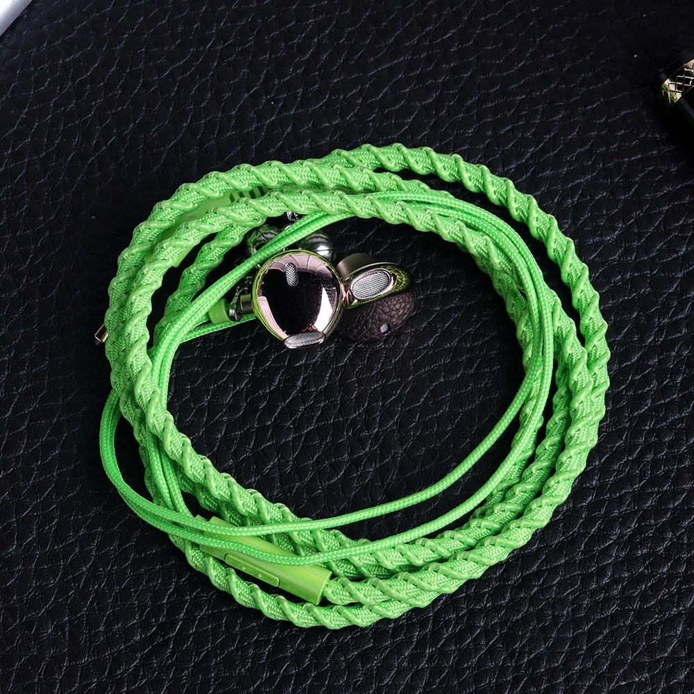 High quality/High cost performance  Headset Fabric Braided Bracelet Earphone for Mobile Phone with Mic