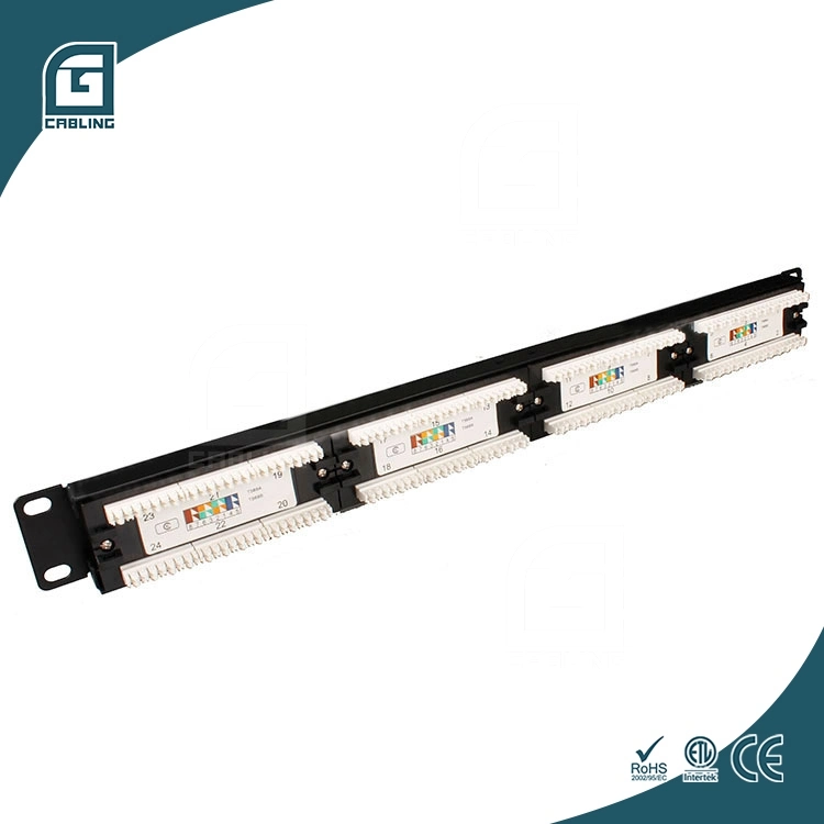 Gcabling 1u Patch Panel 24 Port Patch Panel CAT6 RJ45 Patch Panel Networking Rackmount