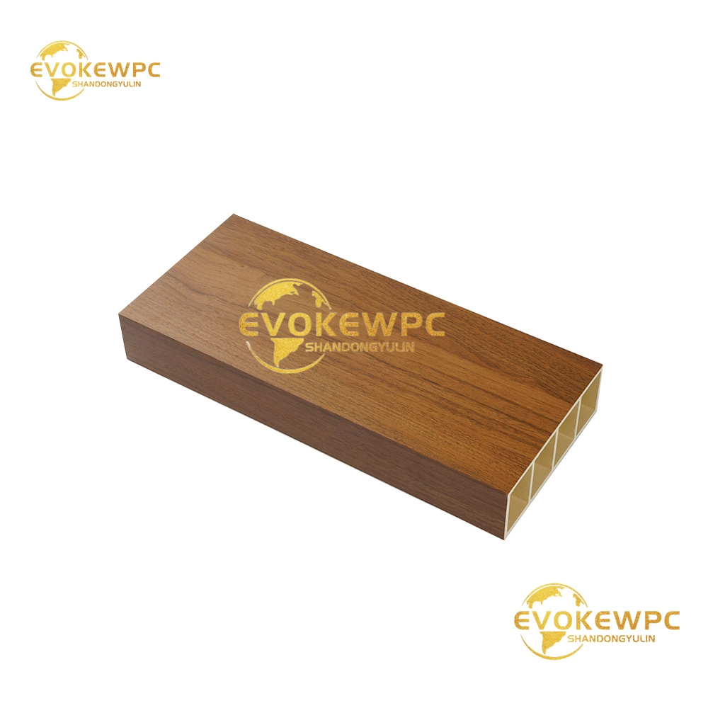 Evokewpc tubo de madeira compósito de alumínio de boa qualidade WPC de plástico Para decoração de painéis interiores de parede