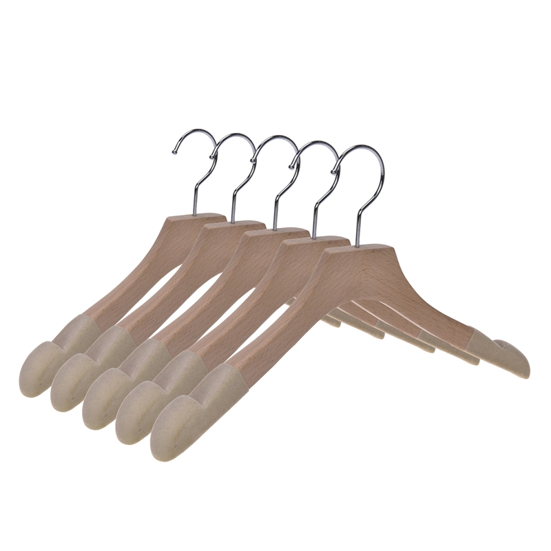 Luxury Wooden Clothes Hanger with Anti Slip Wide Shoulder Woodn Coat Hanger for Heavy Duty