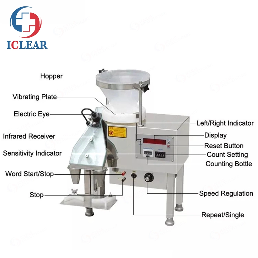 1000pcs / Min Pharma Automatische Kapsel Zählmaschine Elektronische Tablette und Pille Zähler