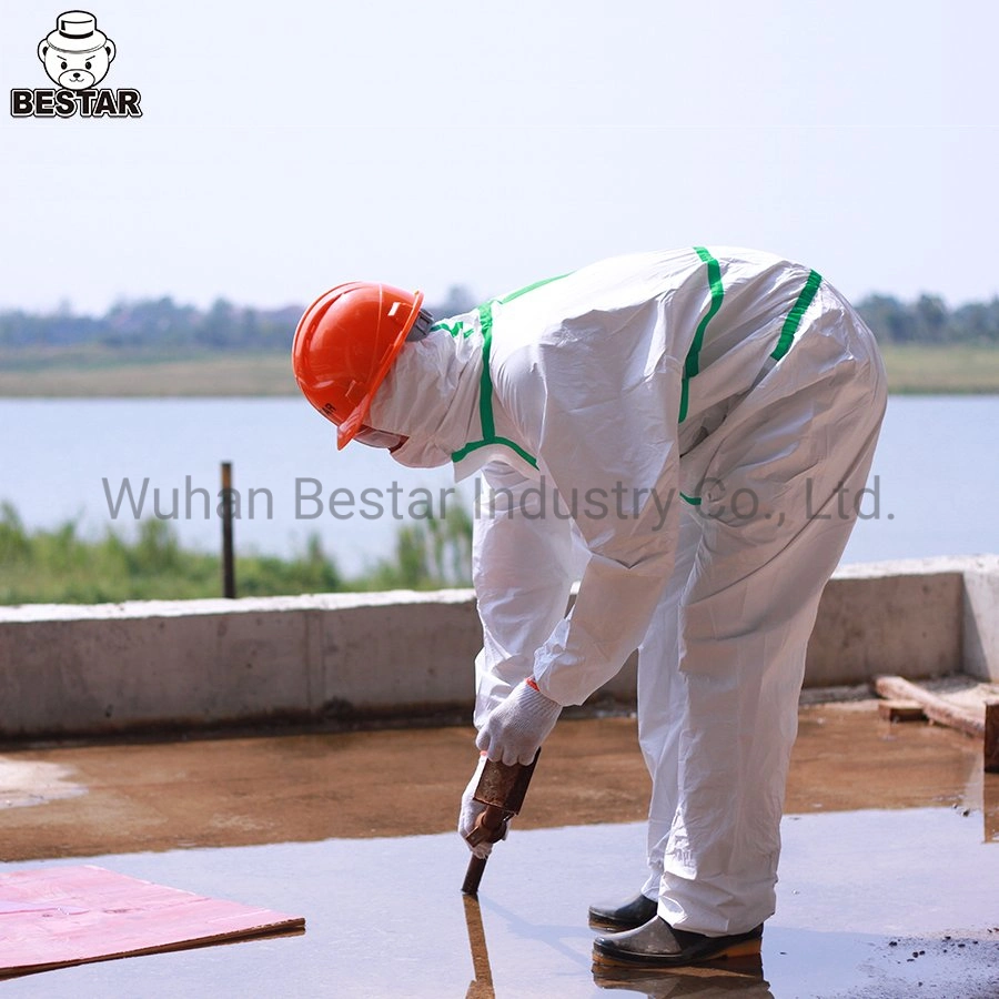 Medical Hospotal Abestos Removal Paint Spraying Type 4/5/6 Heat Sealed Tape Seam Microporous Coverall