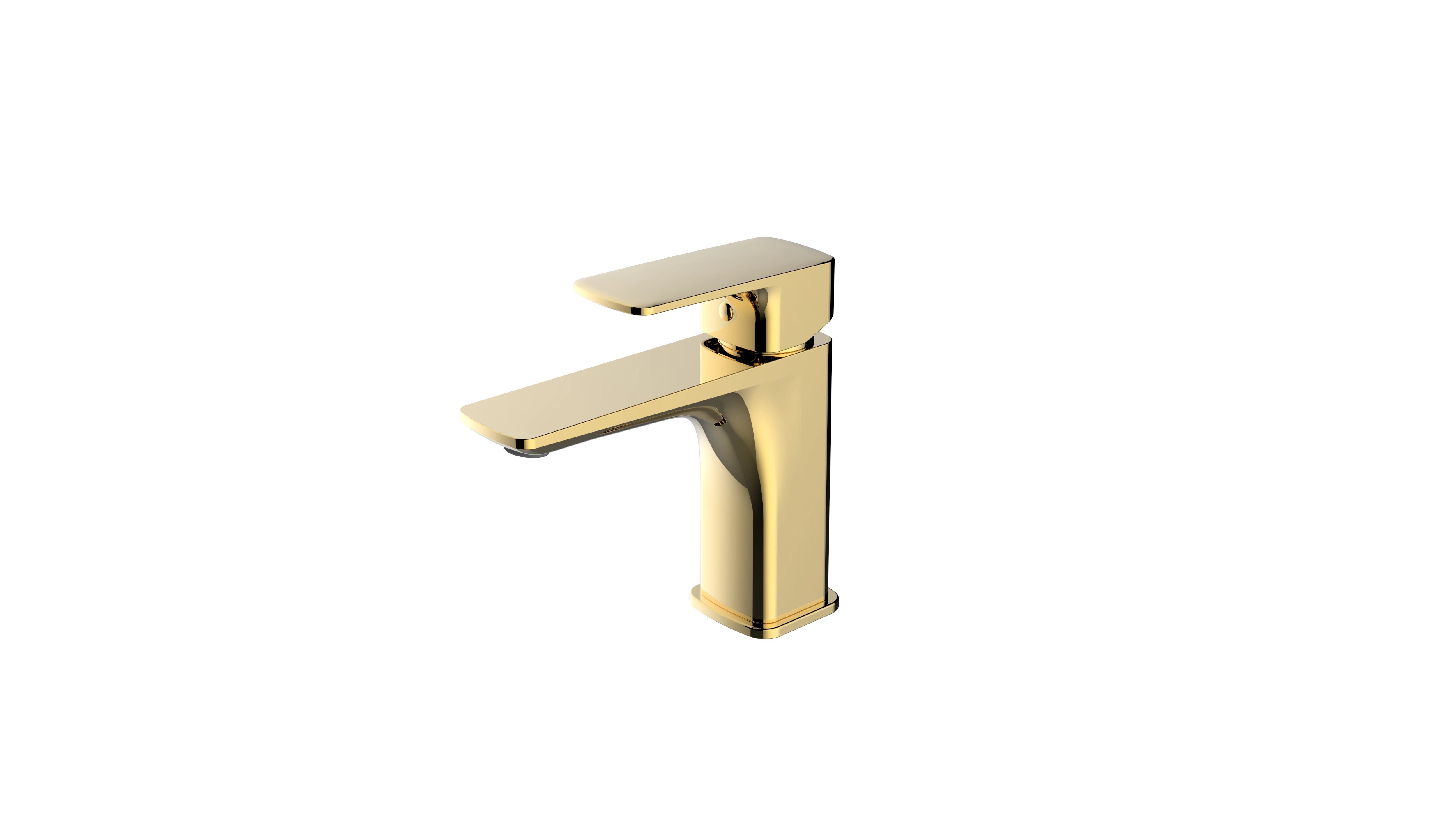 Brass Deck Mounted Mixer Chrome Plating Modern Design Basin Faucet