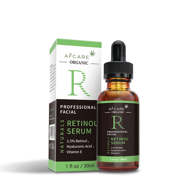 2,5% puro Retinol Vegano Orgánico brillante Anti arrugas Anti-Aging Facial Suero de retinol