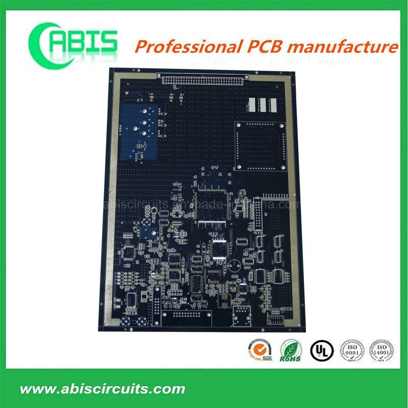 Custom Multilayer 94V0 RoHS PCB, Blue Ink Printed Circuit Board Making