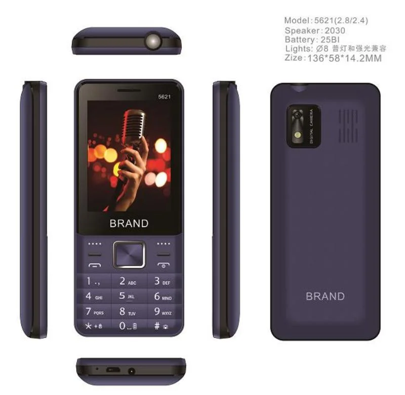 Factory Shop Hot Sale Large Screen 2g Key Phone