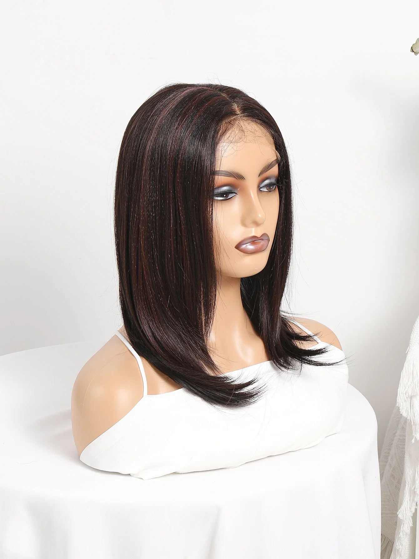 New Cross Border MID-Length Hair Extensions Chemical Fiber Wig Headpiece