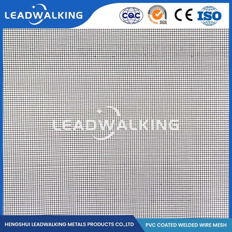 Leadwalking 6X6 Plastic-Coating Metal Welded Wire Mesh Manufacturers OEM Custom PVC Coated Welded Wire Mesh China 4X4 Inch PVC Coated Welded Wire Mesh