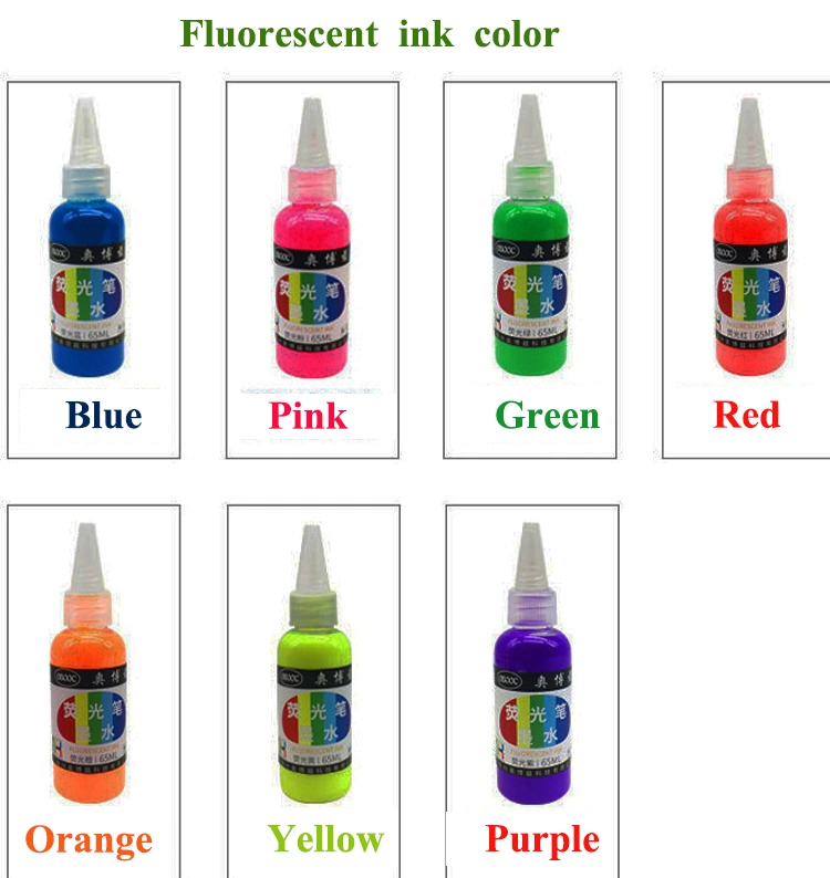 Recarga 65ml tinta de marcador fluorescente para Pen Factory