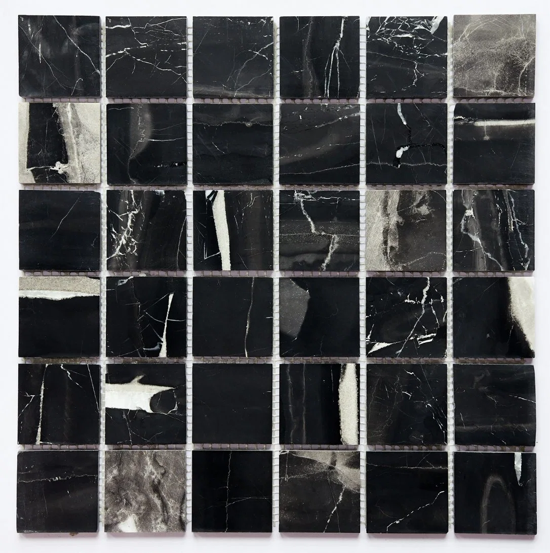 New Marble Mosaic Tile Popular Design Natural Black Color for Wall and Floor