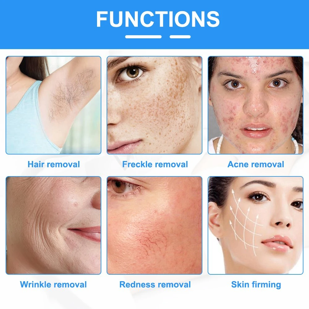 Huge Discount 6 Working Modes 3 Wavelengths Skin Rejuvenation Acne Freckle Redness Removal and Permanent Hair Removal Beauty Salon Equipment