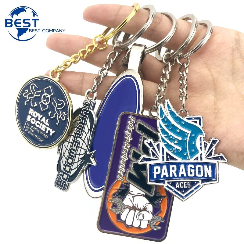 Wholesale/Supplier Car Accessories Keyring Custom Logo Metal Keychain Blank Key Holder Ring Custom Soft Hard Enamel Key Chain Keychain